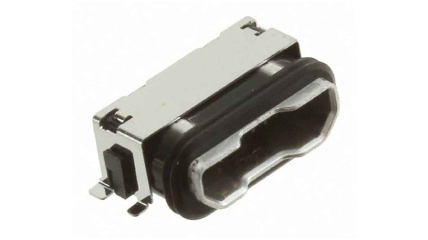 JST Right Angle, Panel Mount, Socket Type B IPX7 USB Connector