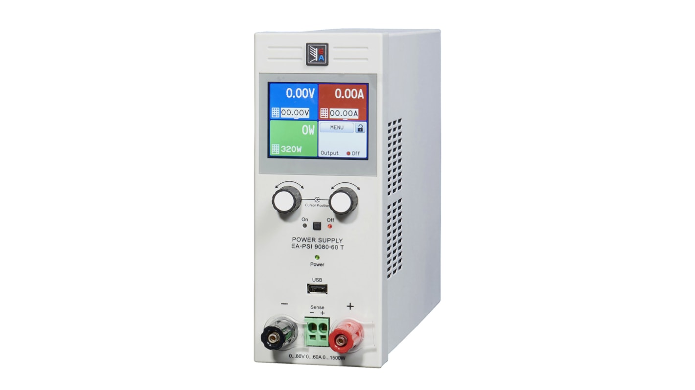Fuente de alimentación EA Elektro-Automatik EA-PSI 9080-20 T, 1 salida, 0 → 80V, 20A, 640W
