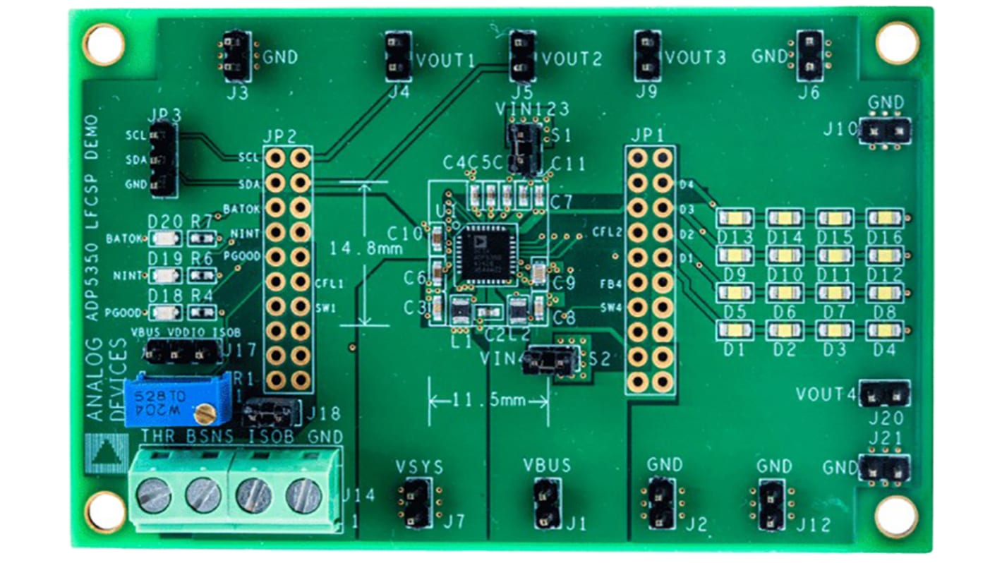 Zestaw badawczo-rozwojowy – zarządzanie zasilaniem Analog Devices Ładowarka akumulatorów Płytka ewaluacyjna Regulator