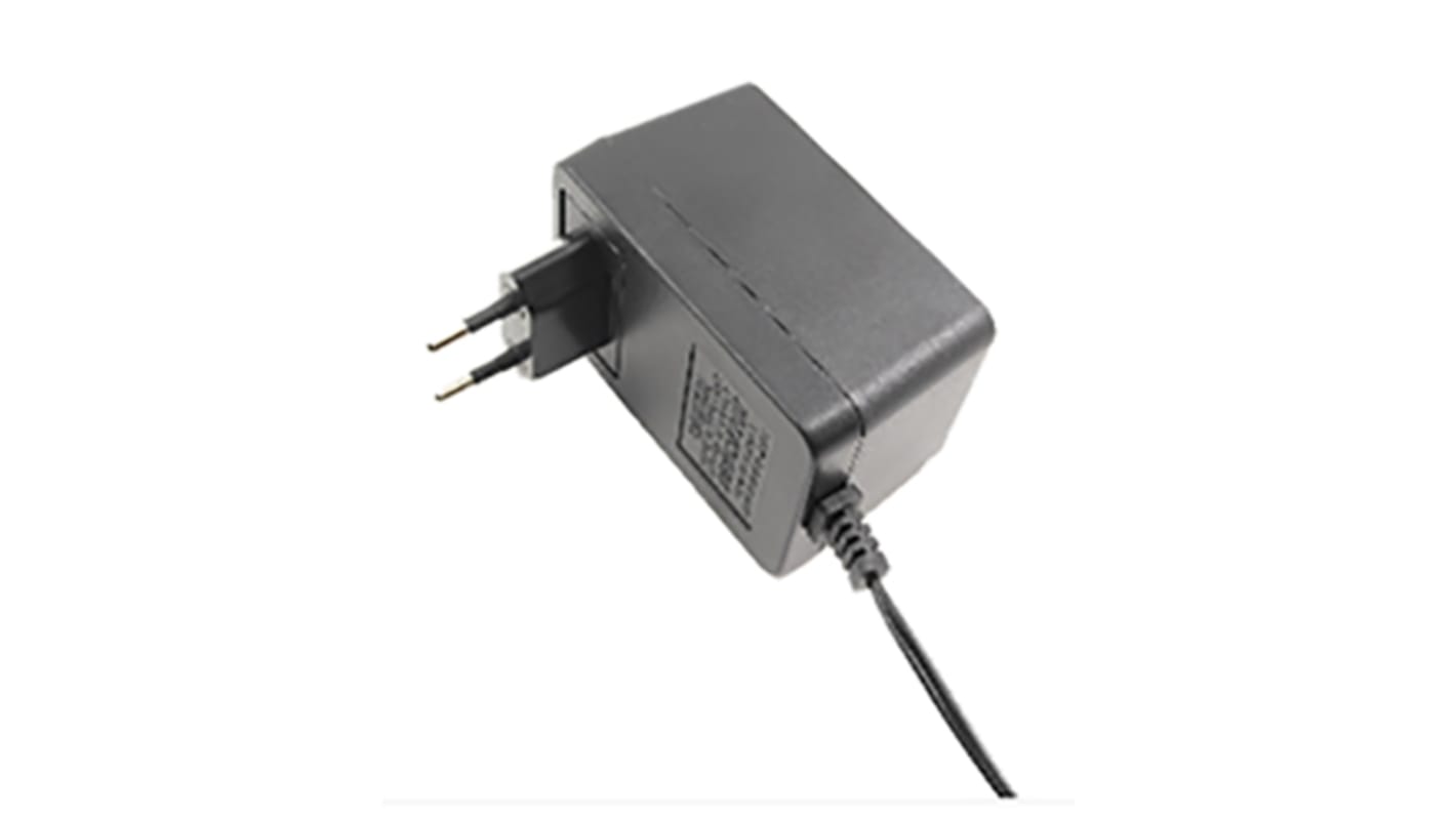 RS PRO 20W Plug-In AC/DC Adapter 12V ac Output, 1.6A Output