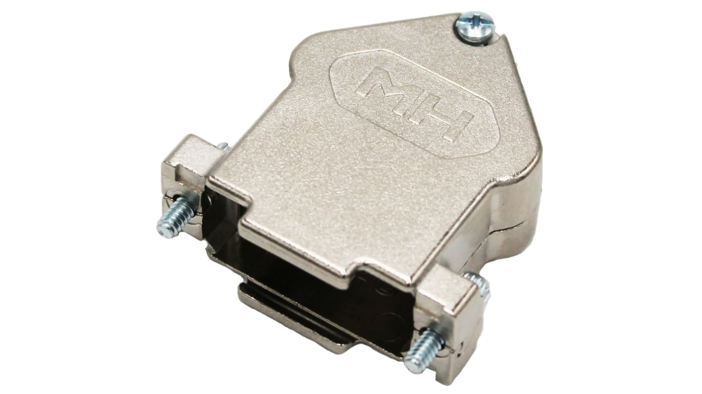 Capot Sub-D MH Connectors série MHDU45, 15 contacts, en Zinc boîtier A Coudé  avec Serre-câble