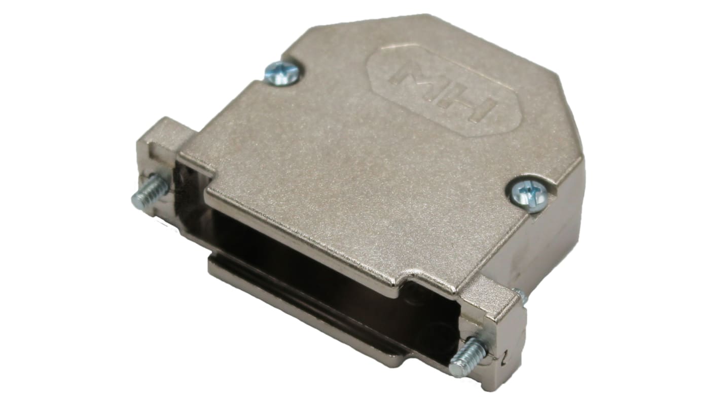 MH Connectors MHDU45 Series Zinc Angled D Sub Backshell, 25 Way, Strain Relief