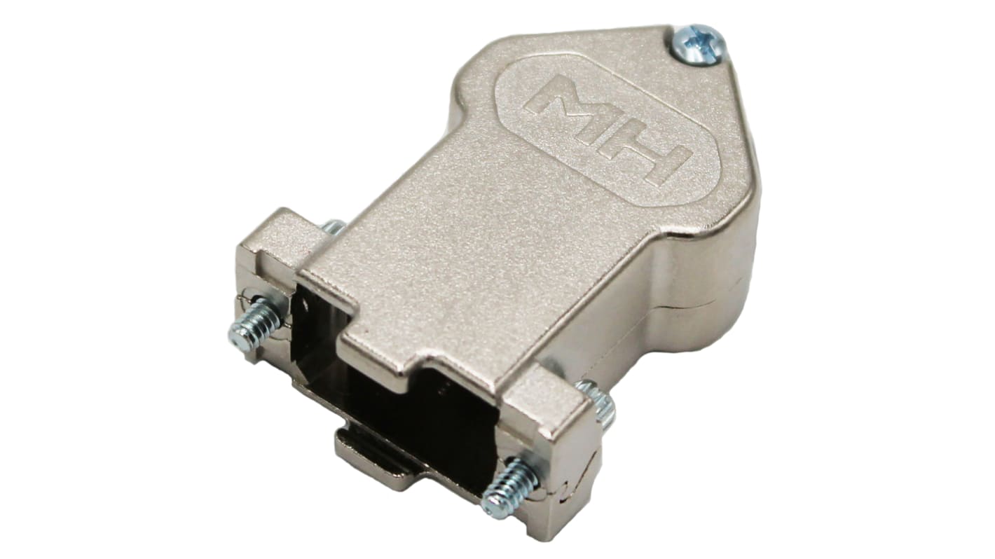 MH Connectors MHDU45 D-Sub-Gehäuse gewinkelt, 9-polig, D: Standard-D-Sub, Größe E, aus Zink, Nickel-beschichtet