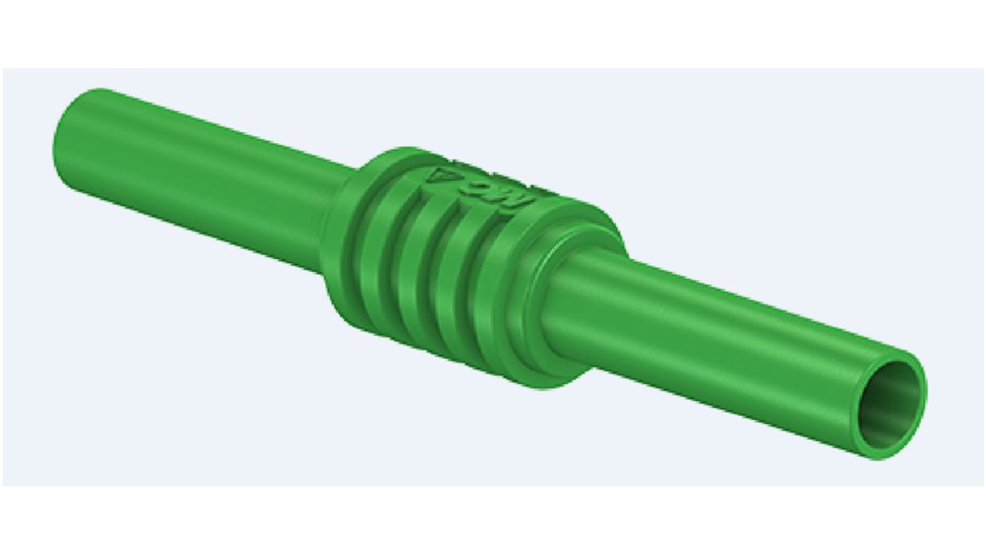 Staubli Green, Female Banana Coupler With Brass contacts