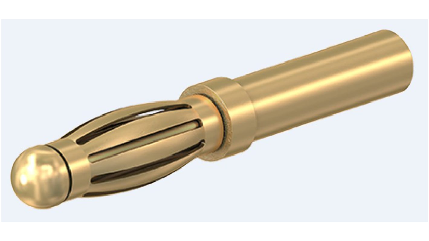 Stäubli Bananenstecker, Kontakt vergoldet / 25A