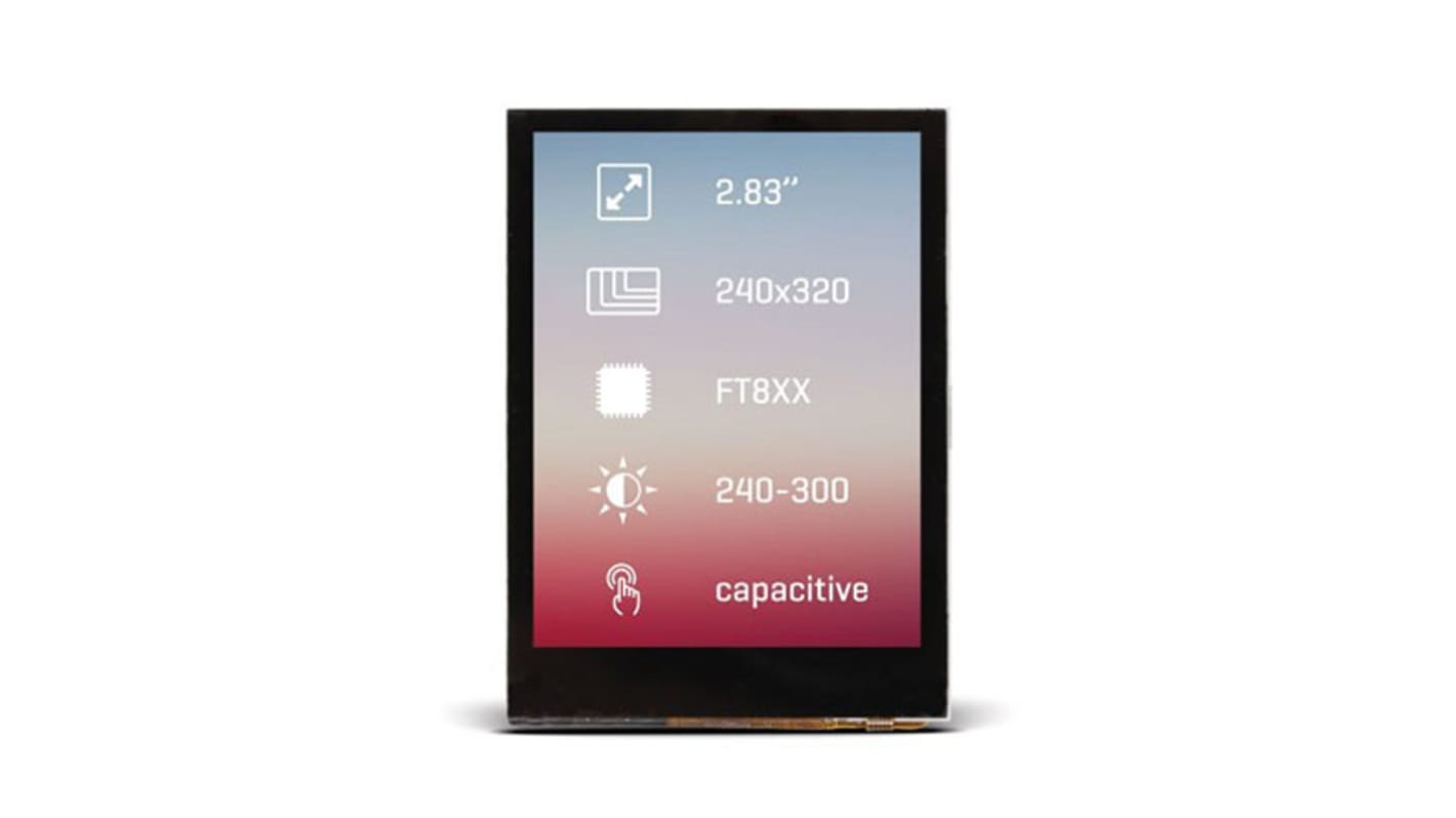 Display LCD a colori MikroElektronika, 2.83poll, interfaccia I2C, SPI, 240 x 320pixels, touchscreen