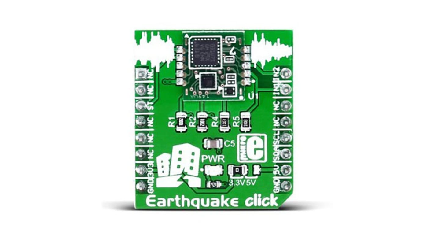 Placa Click mikroBus Sensor de vibraciones MikroElektronika Earthquake Click - MIKROE-2561