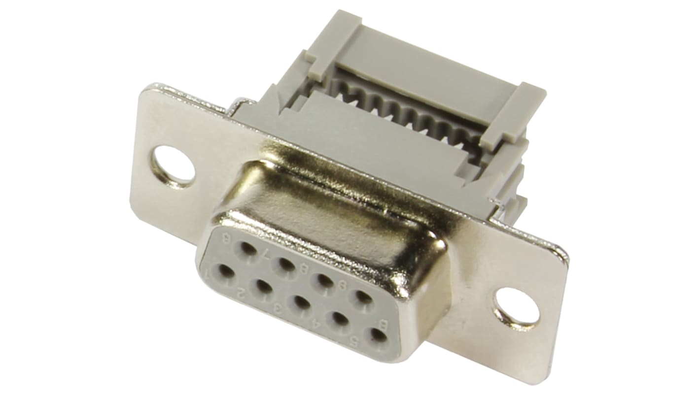 Conector D-sub HARTING, Serie D-Sub, paso 2.77mm, Recto, Montaje de Cable, Hembra, Terminación IDC, 1,0 kV, 2.0A