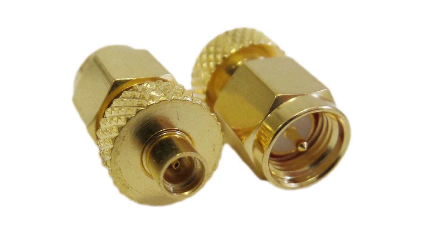 Adaptador de RF Siretta ADAPT/MMCXF/SMAM, Hembra Recta MMCX a Macho SMA Coaxial