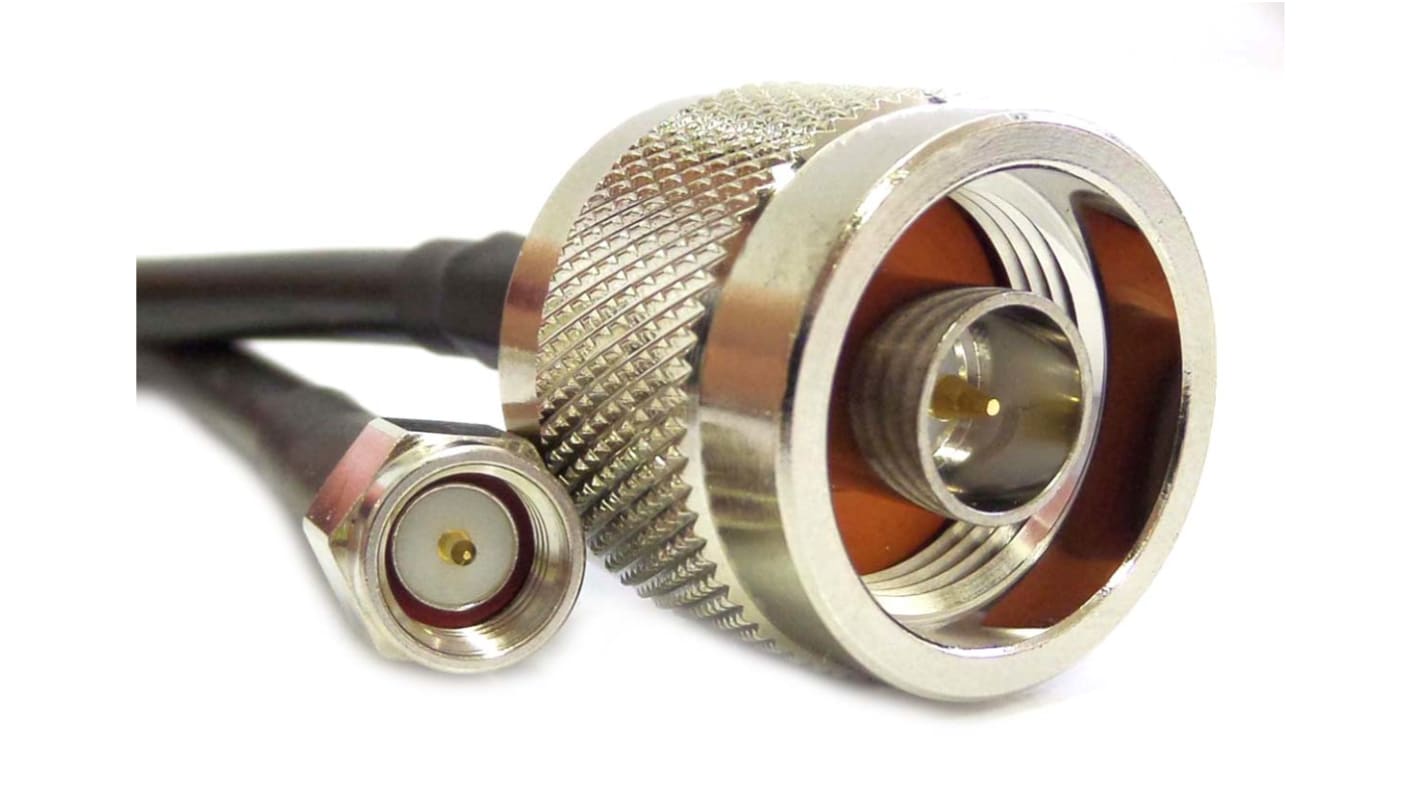 Siretta ASM Series Male SMA to Male N Type Coaxial Cable, 30m, LLC200A Coaxial, Terminated