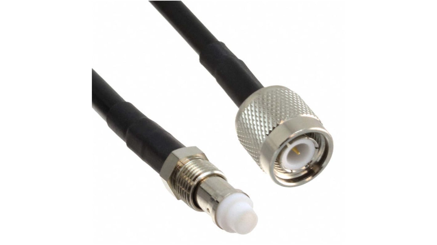 Cable coaxial LLC200A Siretta, 50 Ω, con. A: TNC, Macho, con. B: FME, Hembra, long. 15m, funda de PVC Negro