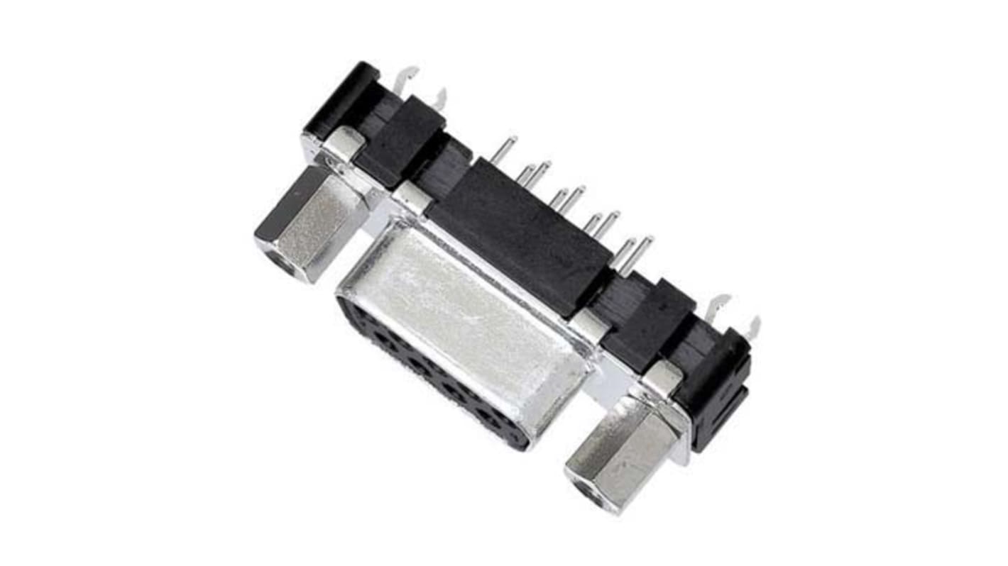 Conector D-sub HARTING, paso 2.74mm, Recto, Montaje en orificio pasante, Hembra, Terminación Soldador, 7.5A, con