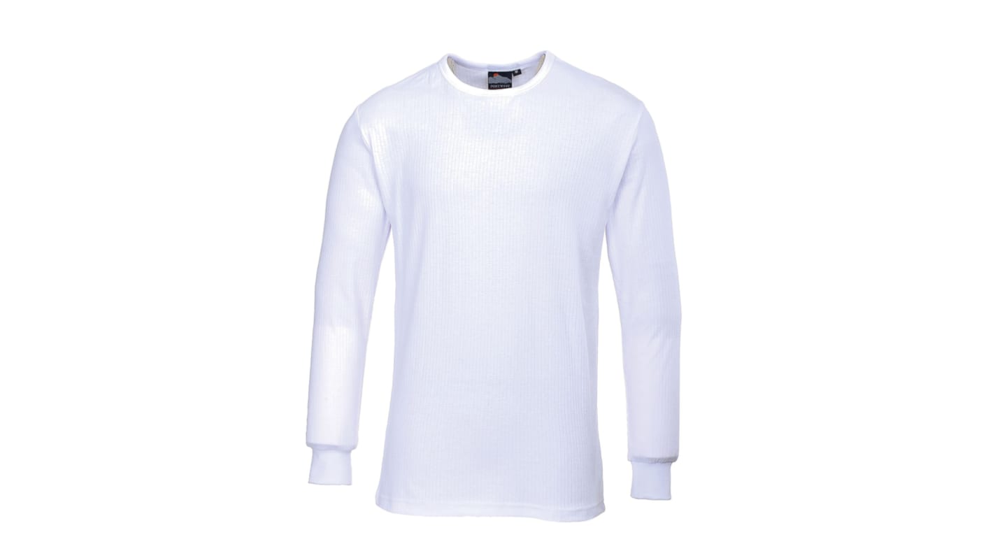 T-shirt thermique L Blanc RS PRO en Coton, polyester