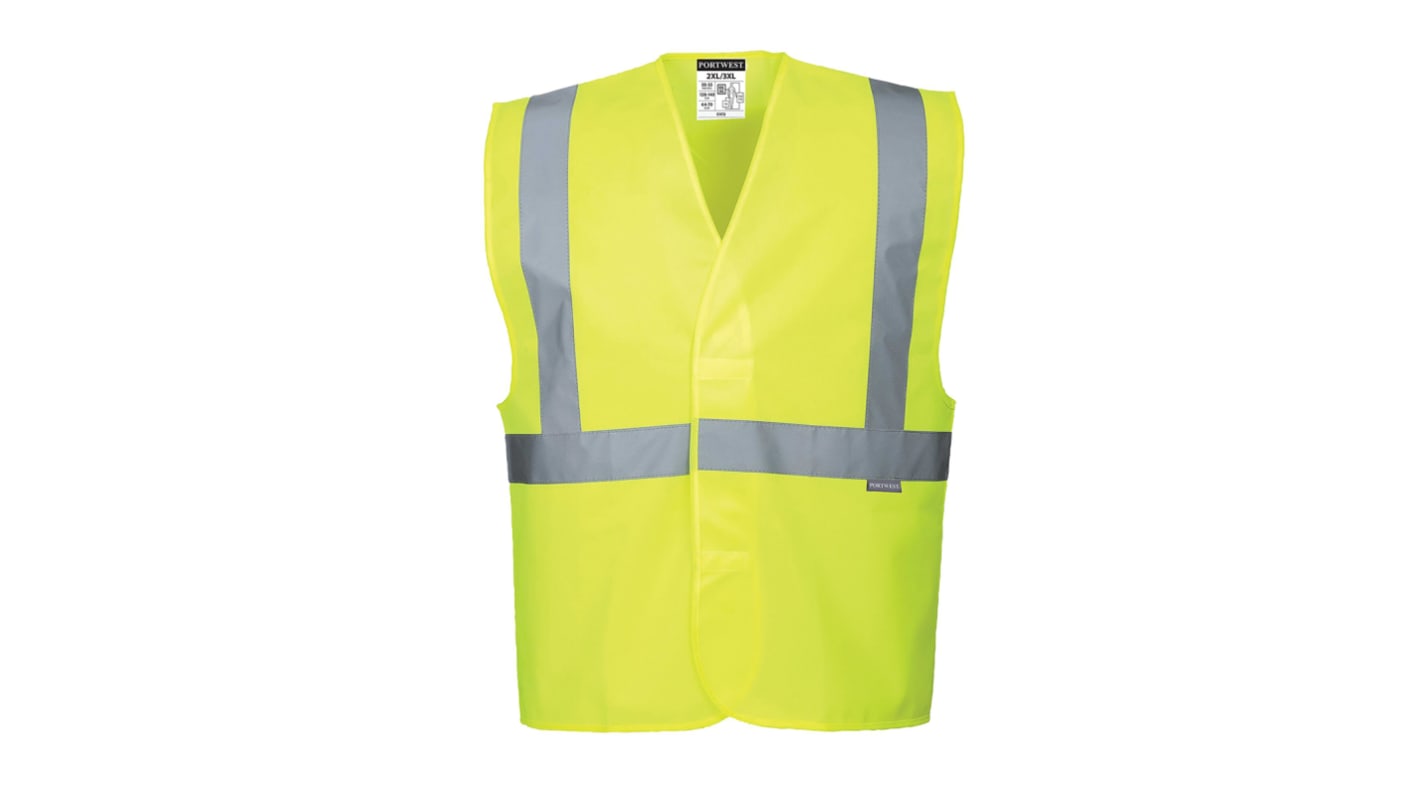 Gilet haute visibilité Jaune RS PRO, taille S à M avec fermeture Velcro