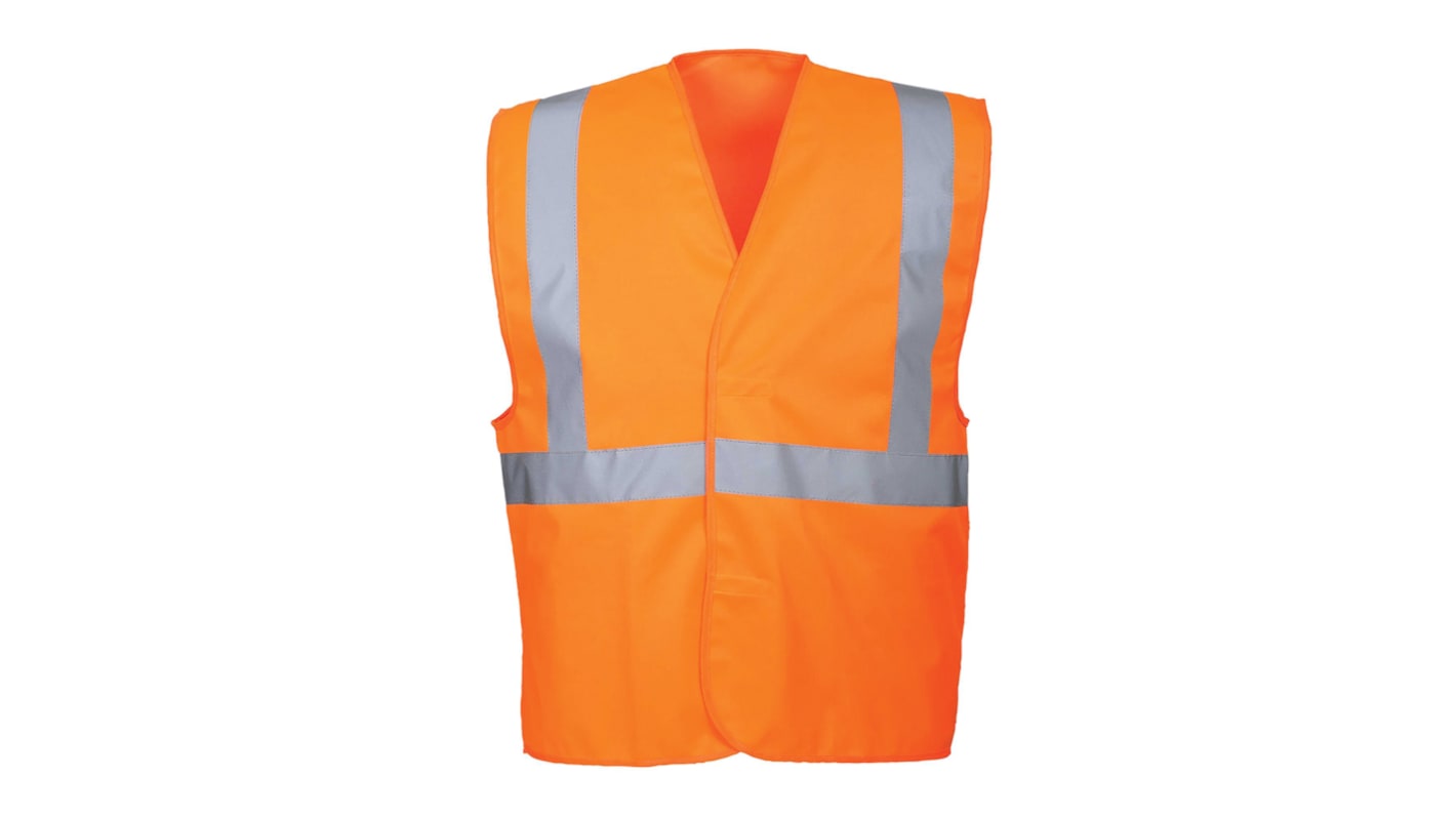 RS PRO Orange Unisex S/M Polyester Warnweste, Klettverschluss