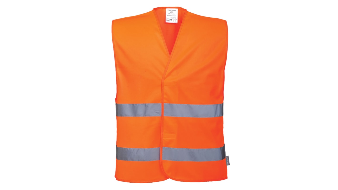 Gilet alta visibilità Arancione RS PRO, L → XL, chiusura con Velcro