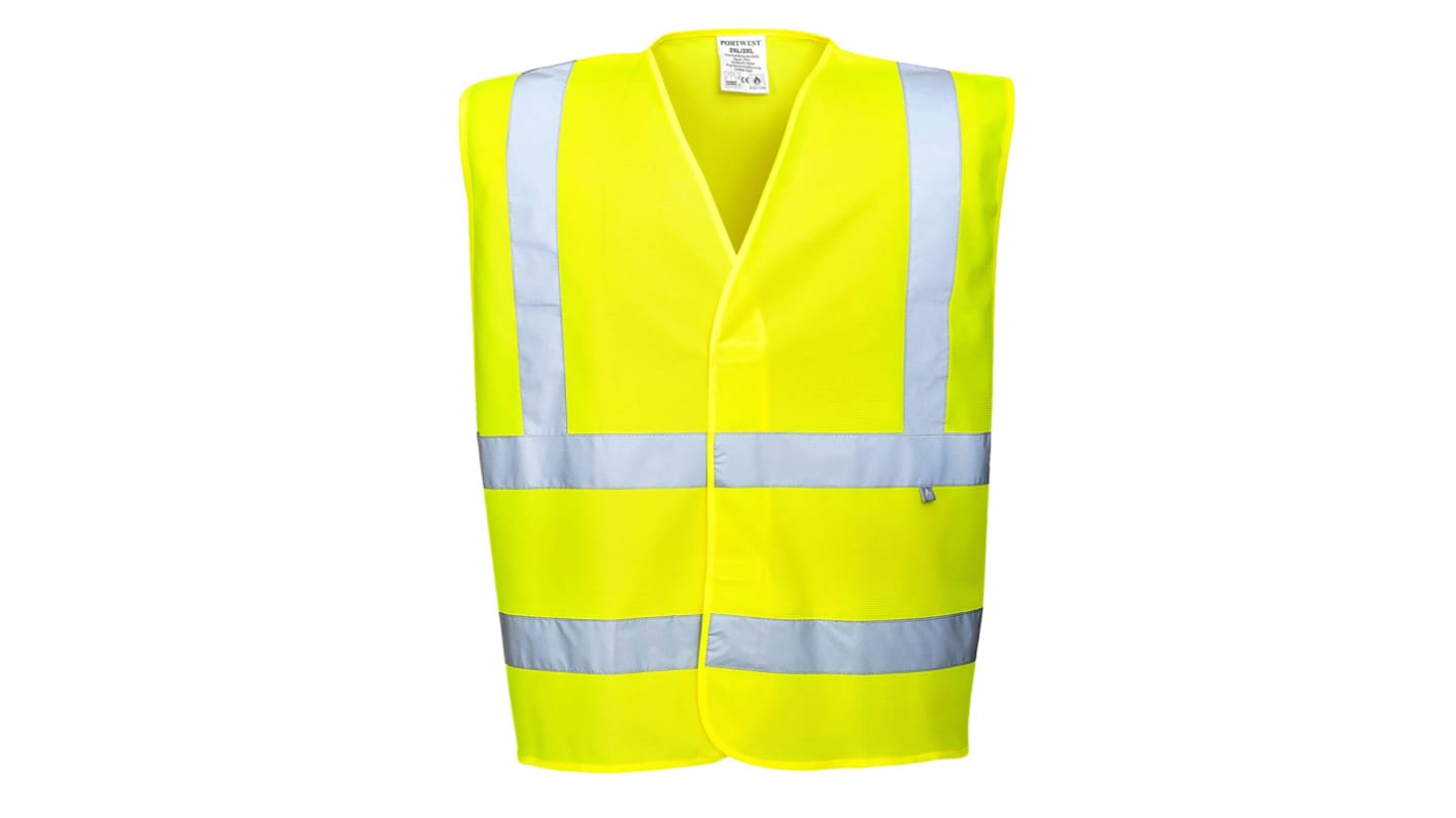 RS PRO Yellow Anti-static, Flame Retardant Hi Vis Vest, L/XL