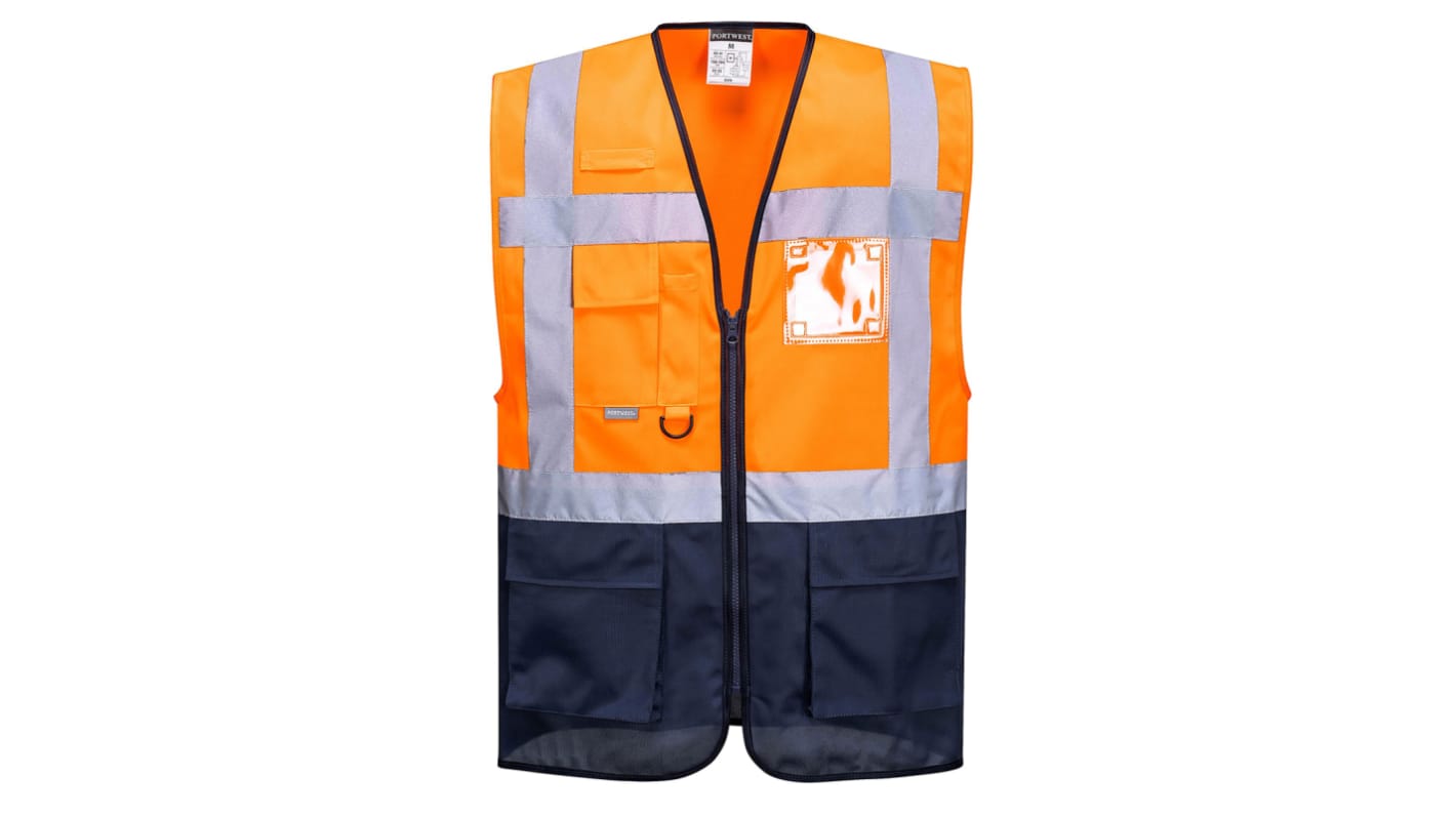 Gilet haute visibilité Orange RS PRO, taille XL avec fermeture éclair Zip