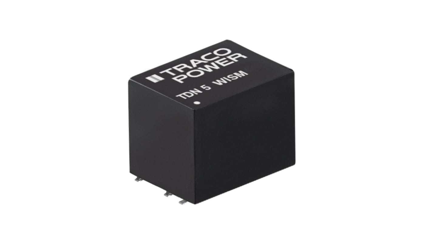 TRACOPOWER TDN 5WISM DC-DC Converter, 3.3V dc/ 1A Output, 4.5 → 13.2 V dc Input, 5W, Surface Mount, +75°C Max