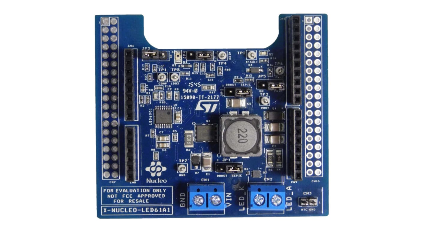 Zestaw badawczy do sterowników LED, LED6001, do uzycia z: STM32 Nucleo, Płytka rozszerzeń