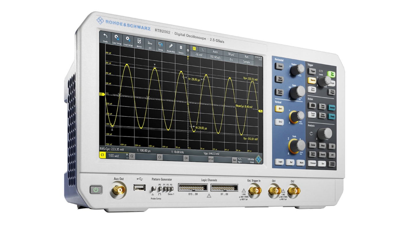 Oscilloscopio Rohde & Schwarz RTB-2002, 2 ch. analogici, 300MHz, Cert. LAT