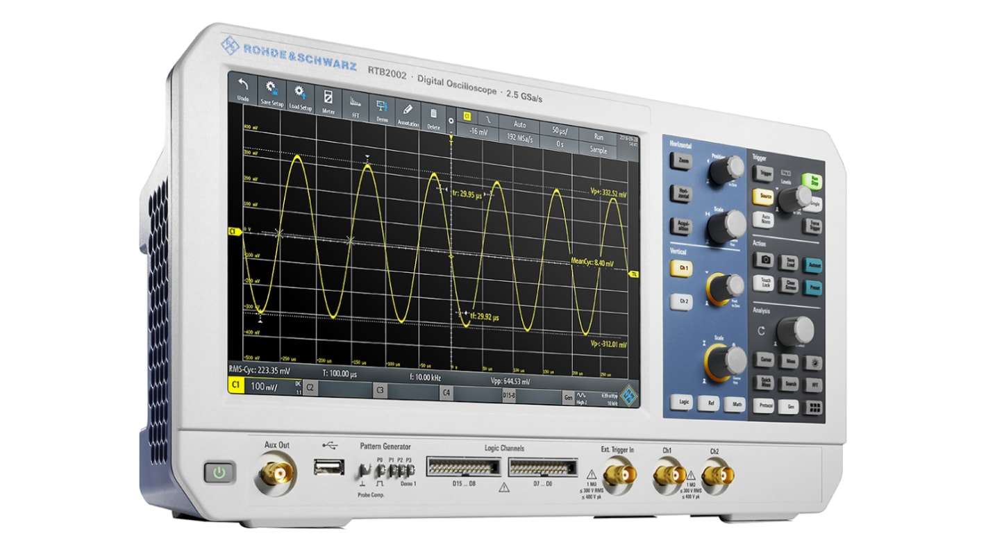 Oscilloscopio Da banco Rohde & Schwarz RTB-2002, 2 ch. analogici, 100MHz, Cert. LAT