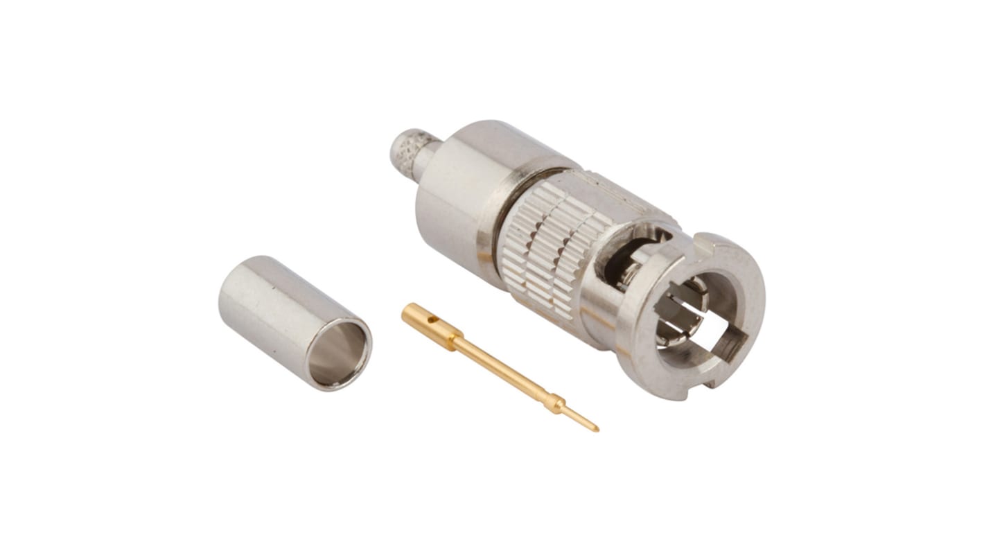 Amphenol RF HD-BNC Stecker Koaxialsteckverbinder HD-BNC-Steckverbinder, Kabelmontage, Crimp-Anschluss, für BELDEN 9221,