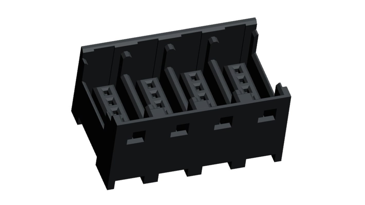 TE Connectivity 4-Way RITS Connector for PCB Mount, 4-Row