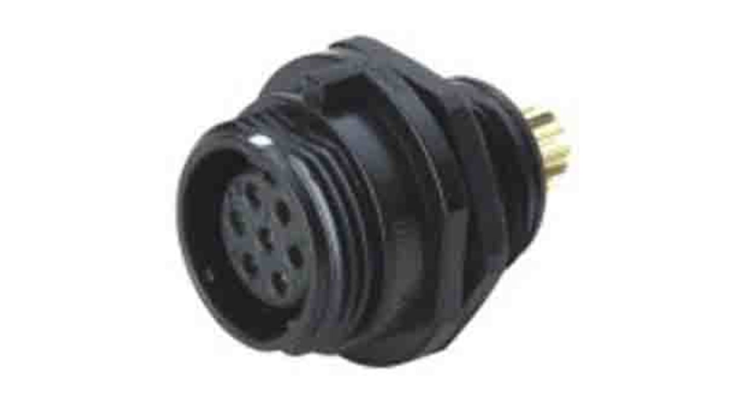 Conector circular RS PRO hembra de 4 vías hembra, Montaje en Panel, IP68