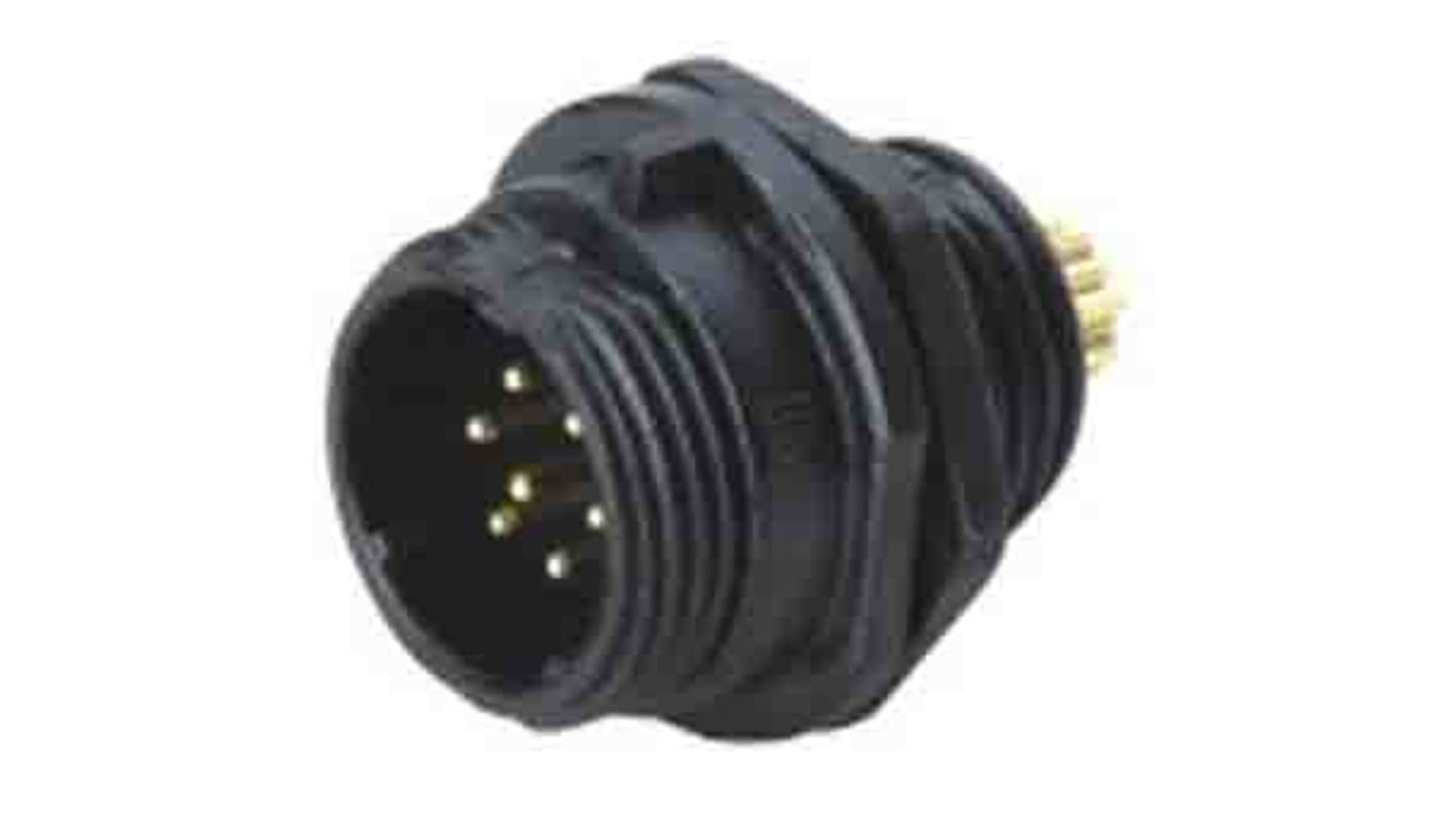 Conector circular RS PRO macho de 4 vías macho, Montaje en Panel, IP68