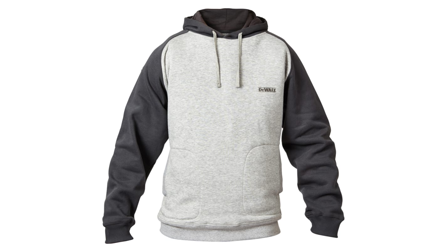 Sudadera de trabajo con capucha Dewalt de color Gris, talla XXL, para Hombre, serie Cyclone, Algodón, poliéster