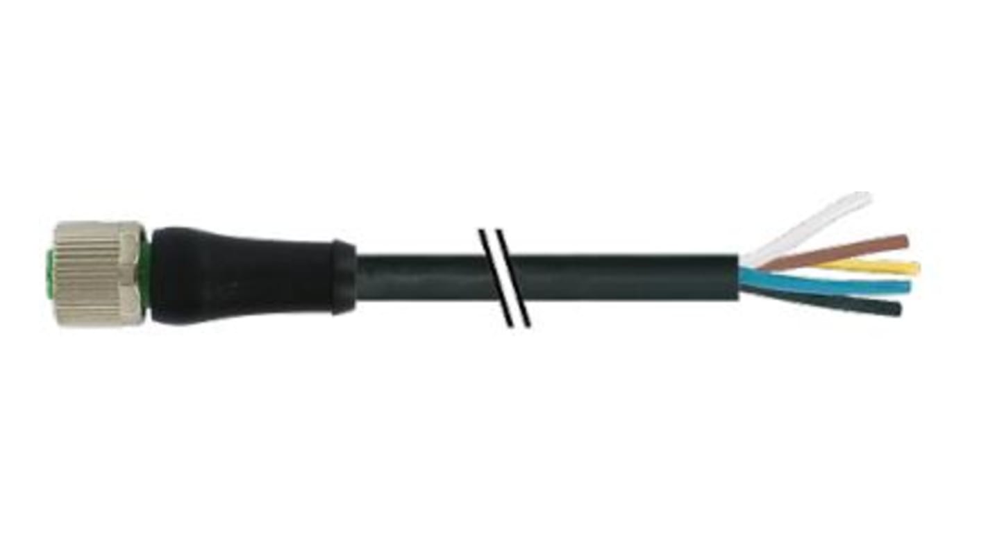 Cable de alimentación Murrelektronik Limited, con. A M12 Hembra, 5 polos, con. B Sin terminación, cod.: L, long. 3m, 63