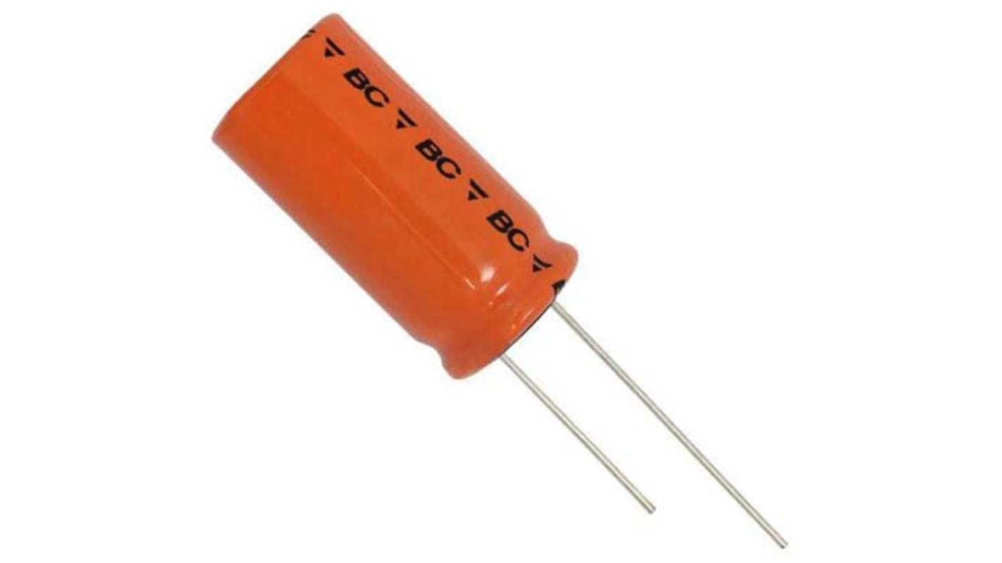 Supercondensateur, 60F, 2.7V c.c., Traversant, 18.5 (Dia.) x 42.5mm, pas de 7.5mm, -40 °C → +85 °C.