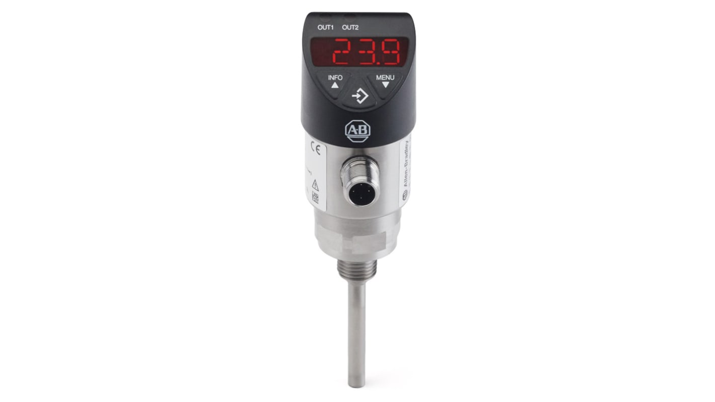 Allen Bradley Pt1000 G1/4 Widerstandsthermometer Edelstahl Ø 6mm x 50mm, -20°C → +80°C