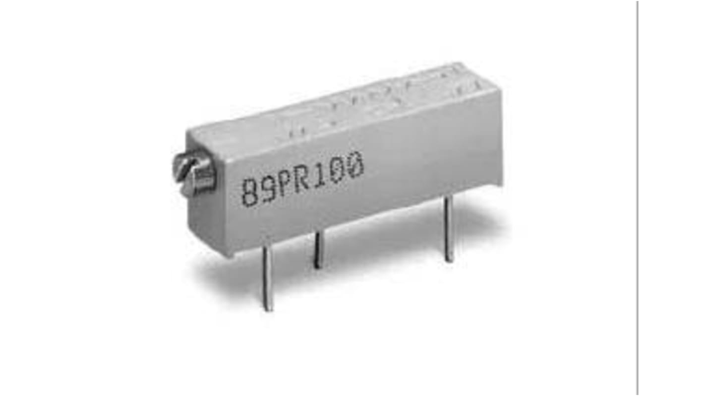 Potenciómetro para PCB TT Electronics/BI serie 89, 100kΩ máximo, ±10%, ±100ppm/°C, 0.75W, vueltas: 20, Montaje en