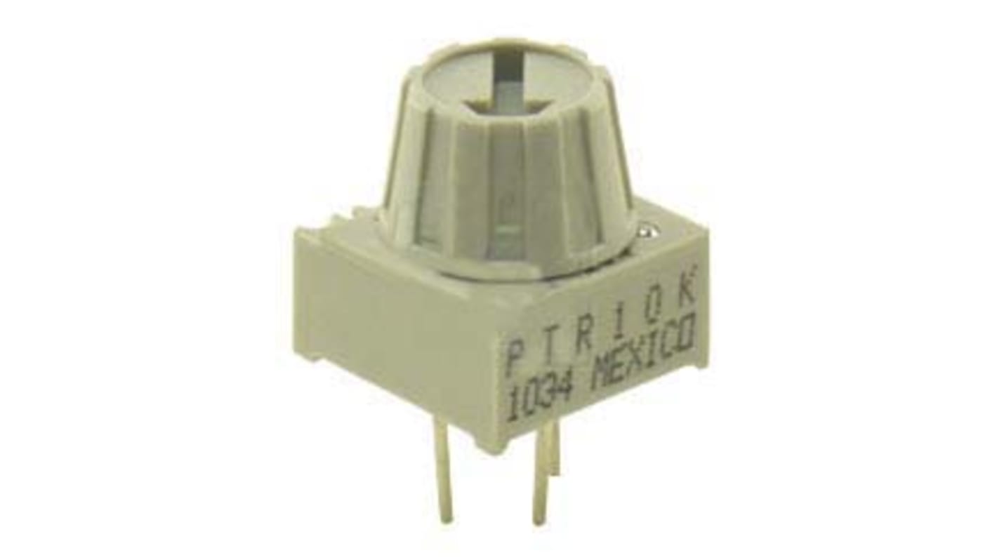 TT ElectronicsBI 72 1-Gang THT Trimmer-Potentiometer, Einstellung von oben, 10kΩ, ±10%, 0.5W, Lötstift, L. 9.53mm