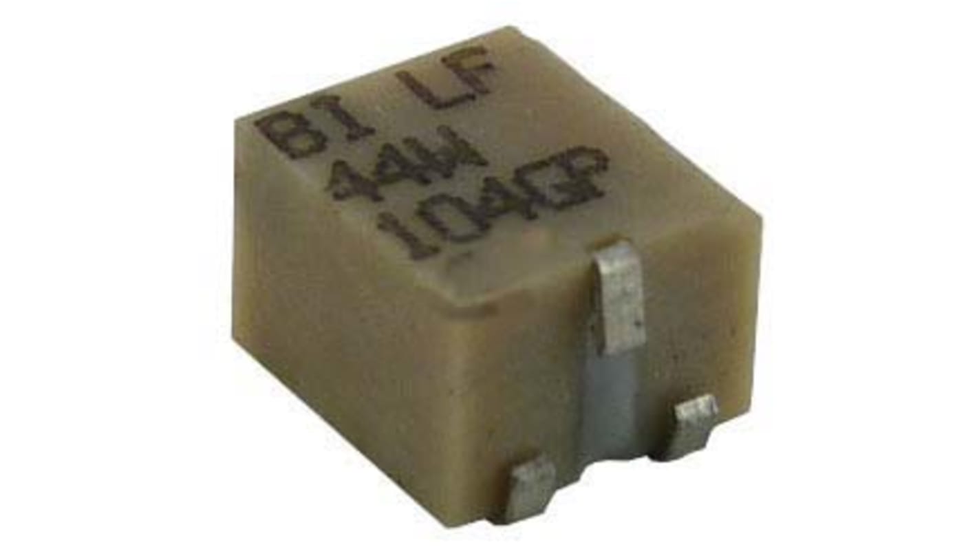 Potenciómetro para PCB TT Electronics/BI serie 44, 100kΩ máximo, ±10%, ±100ppm/°C, 0.25 W @ 85 °C, vueltas: 9, , SMD
