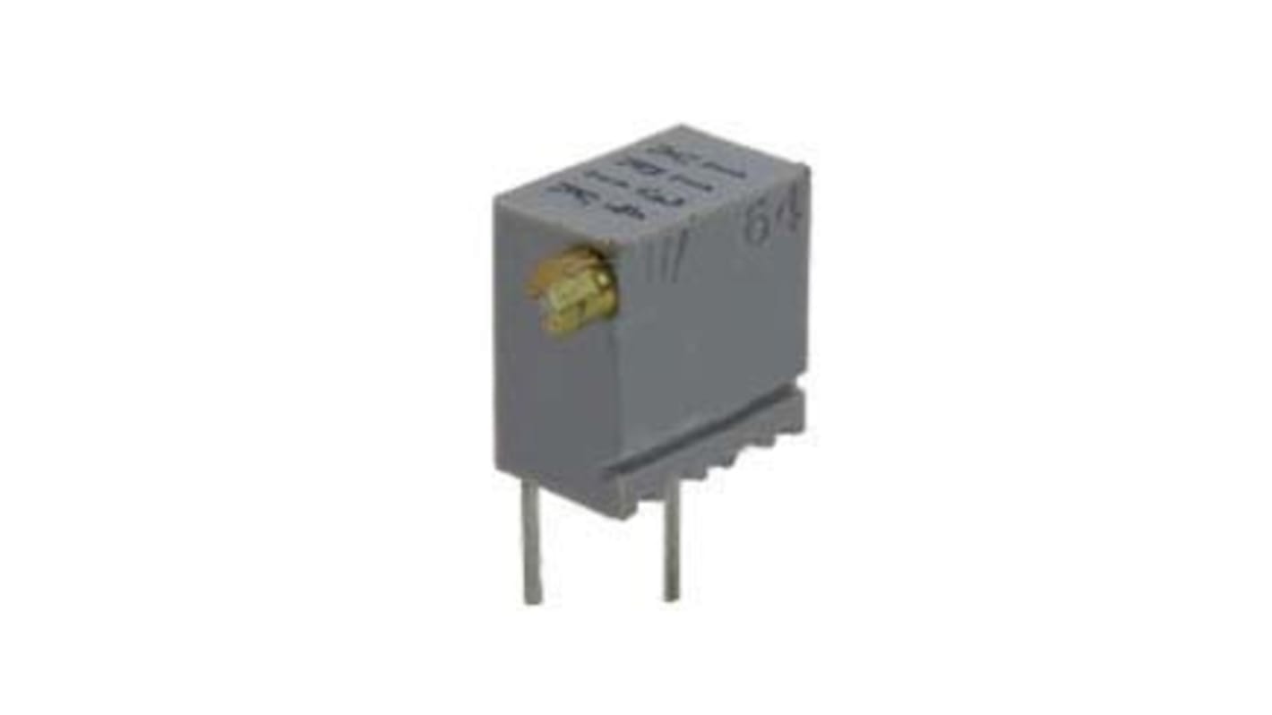 Potenciómetro para PCB TT Electronics/BI serie 64, 10kΩ máximo, ±10%, ±100ppm/°C, 0.25 W @ 85 °C, vueltas: 12, Montaje