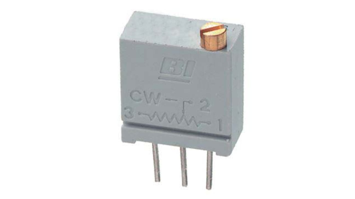 500Ω, Through Hole Trimmer Potentiometer 0.5W Top Adjust TT ElectronicsBI, 67