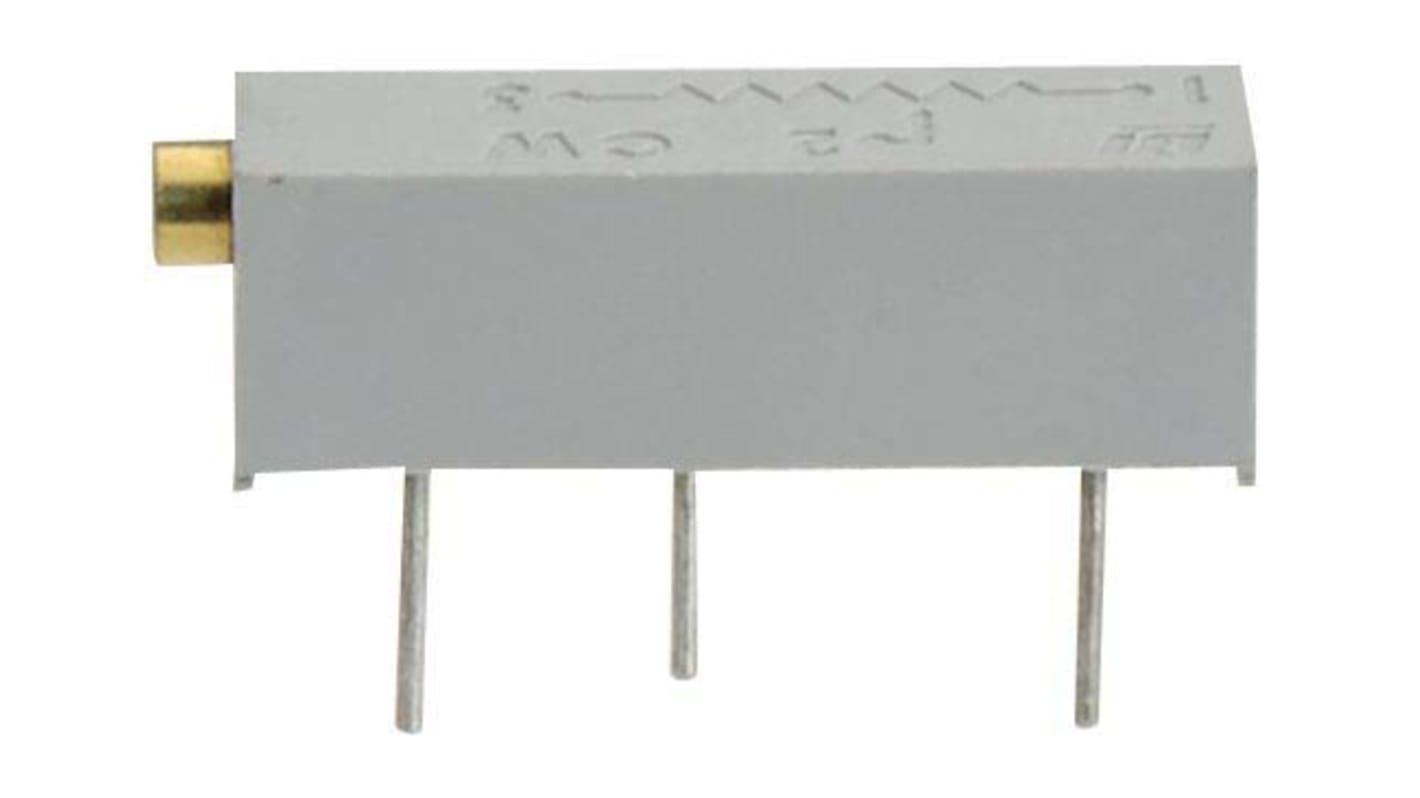 Potenciómetro para PCB TT Electronics/BI serie 89, 10kΩ máximo, ±10%, ±100ppm/°C, 0.75W, vueltas: 20, Montaje en