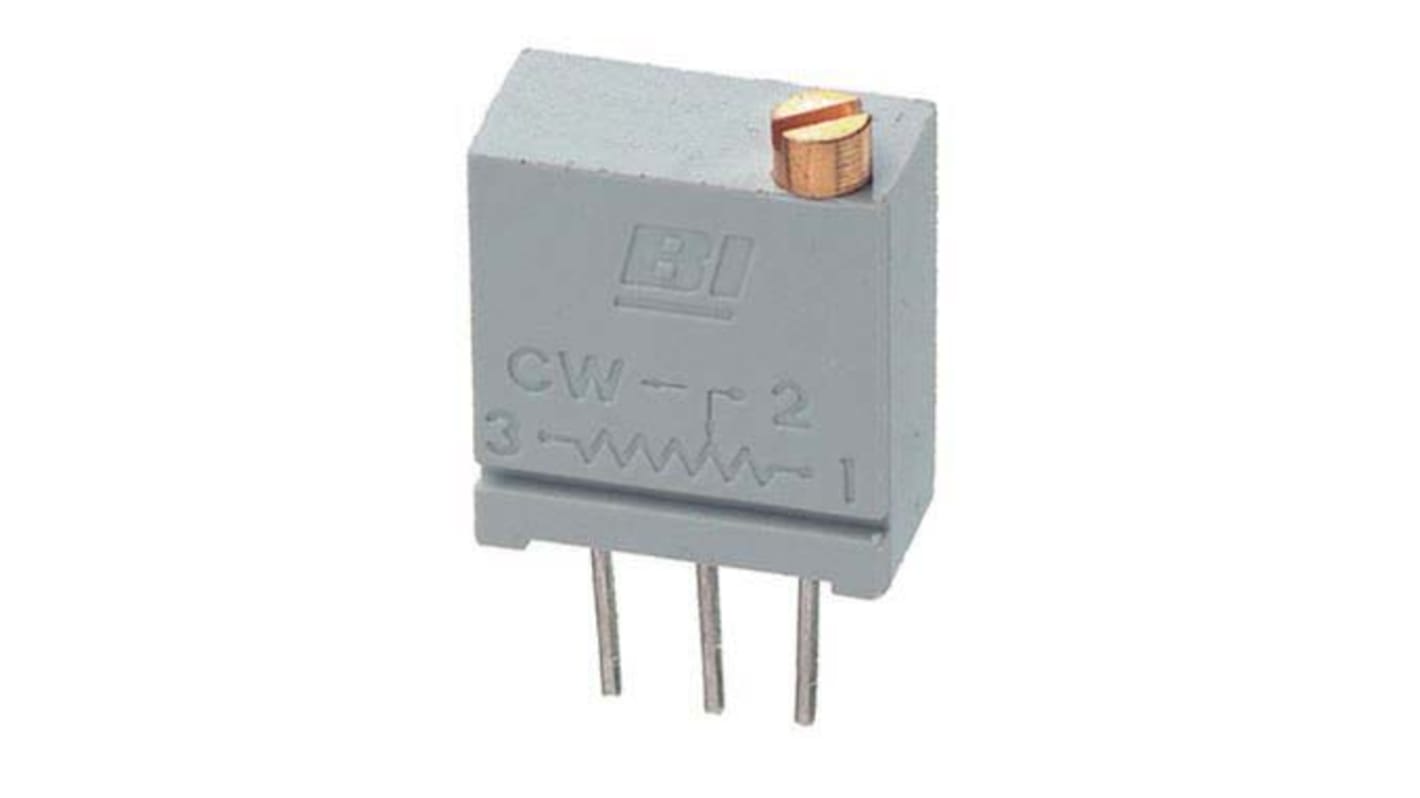 TT Electronics/BI 67 20-Gang THT Trimmer-Potentiometer, Einstellung von oben, 500kΩ, ±10%, 0.5W, Lötstift, L. 9.53mm