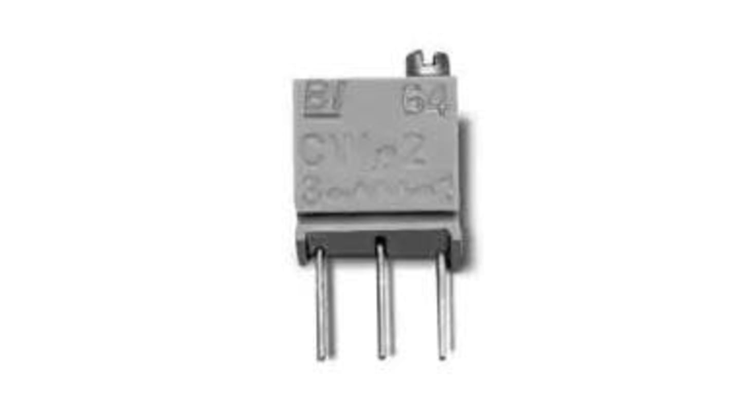 Potenciómetro para PCB TT ElectronicsBI serie 64, 20kΩ máximo, ±10%, ±100ppm/°C, 0.25 W @ 85 °C, vueltas: 12, Montaje