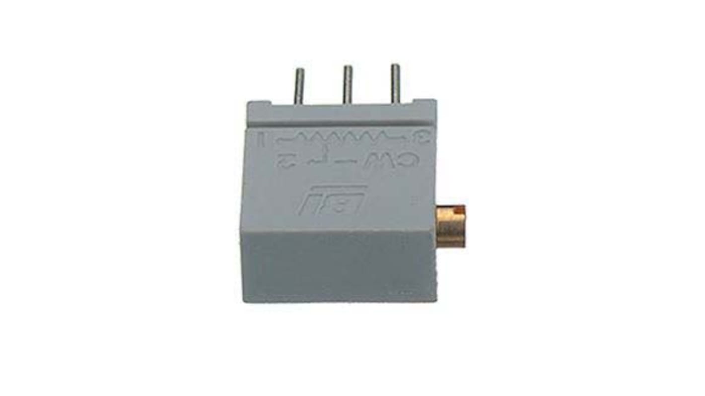 Potenciómetro para PCB TT Electronics/BI serie 67, 5kΩ máximo, ±10%, ±100ppm/°C, 0.5W, vueltas: 20, Montaje en orificio