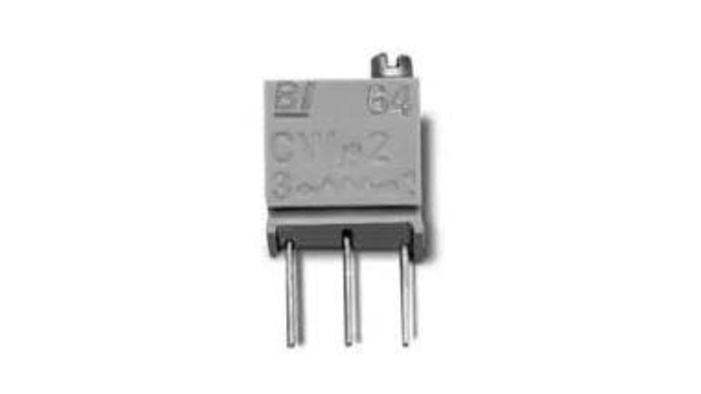 100kΩ, Through Hole Trimmer Potentiometer 0.25 W @ 85 °C Top Adjust TT Electronics/BI, 64