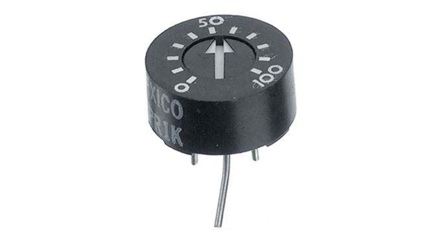 Potentiomètre trimmer TT Electronics/BI série 93 1kΩ Traversant 1 tour Réglage par le dessus