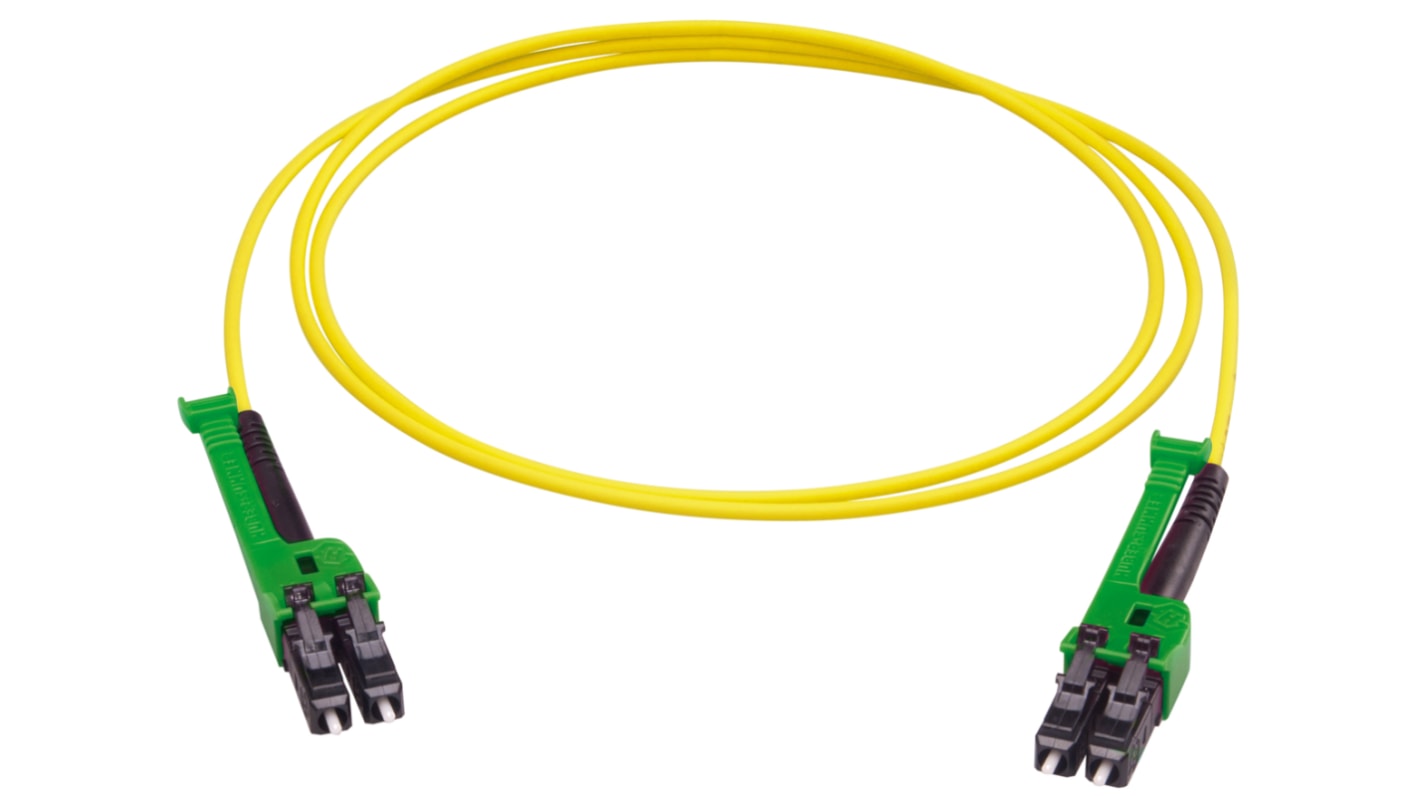 Cable de fibra óptica Huber+Suhner G657A2, con A: LC, con B: LC, long. 1m Amarillo