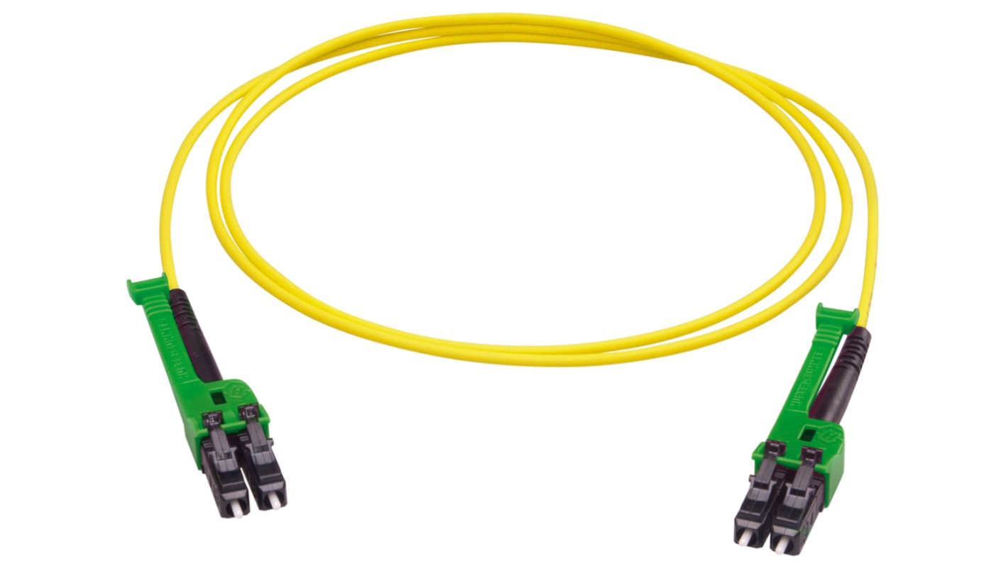 Cable de fibra óptica Huber+Suhner G657A2, con A: LC, con B: LC, long. 3m Amarillo