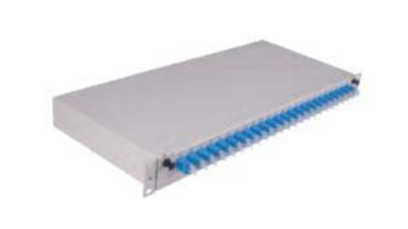 Huber+Suhner 24 Port LC, LX.5, SC Multimode Simplex Fibre Optic Patch Panel With 1 Ports Populated, 1U