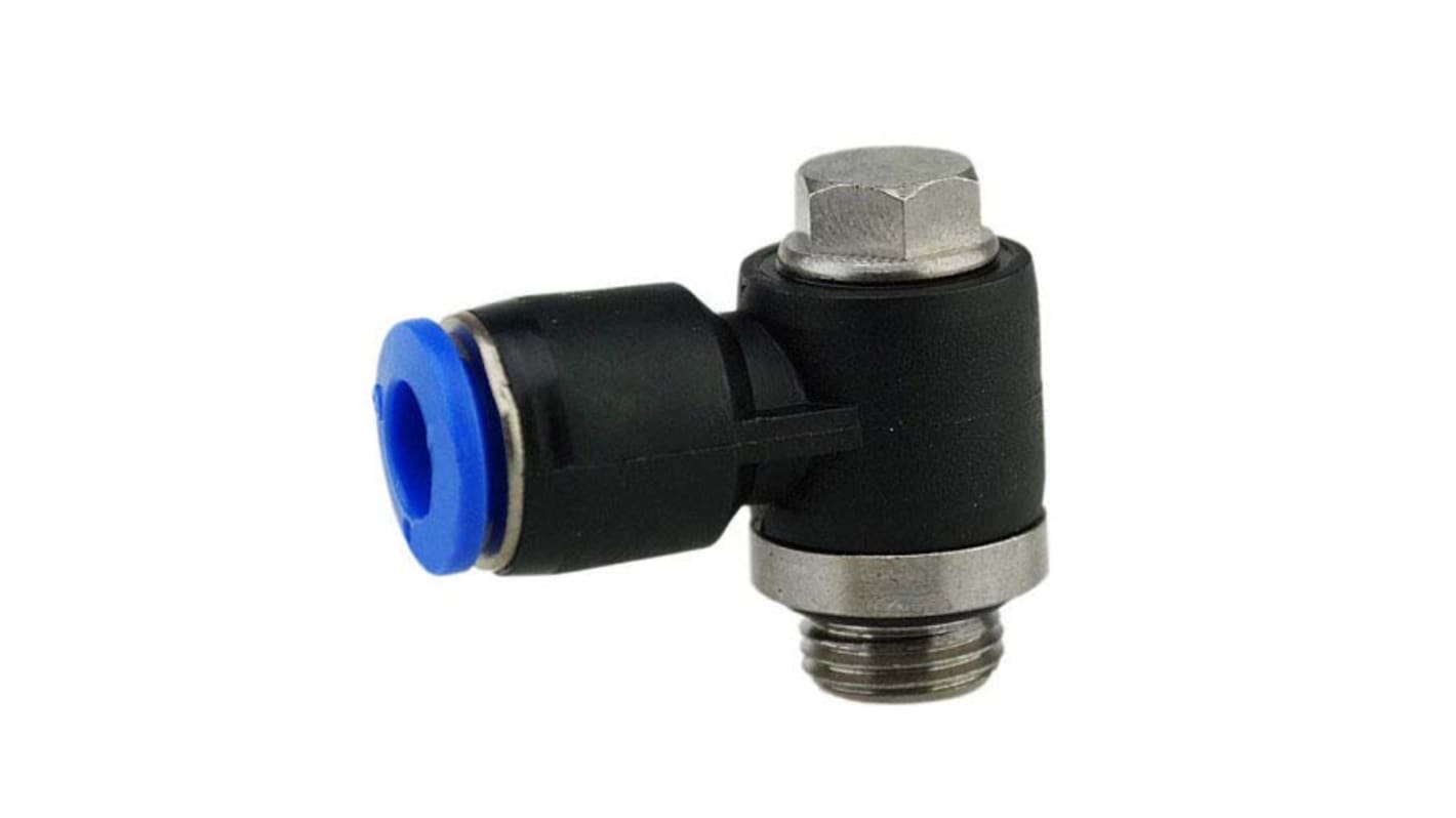 RS PRO Banjo Threaded-to-Tube Adaptor, M5 Male to Push In 4 mm ...