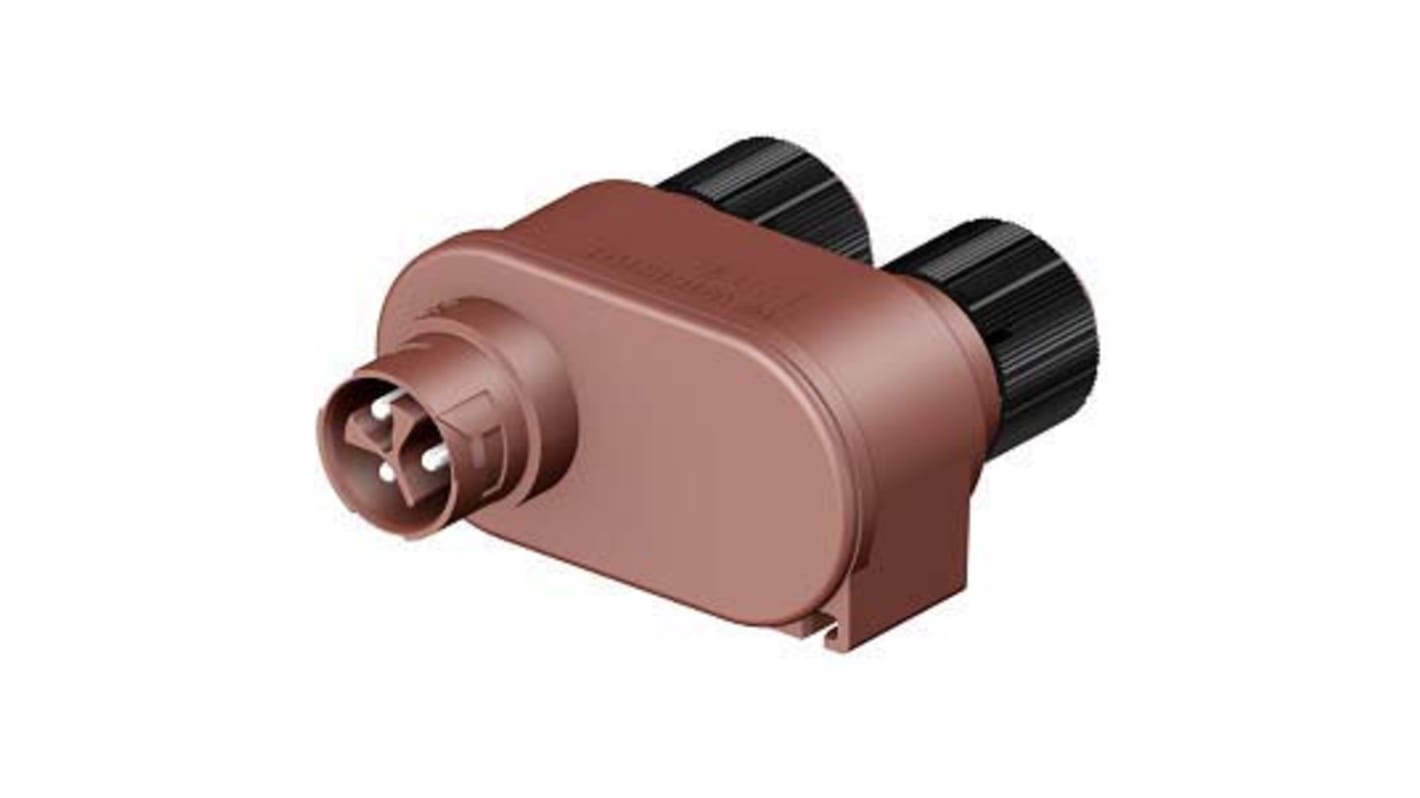 Conector con contratuerca RST Mini, 3P Polos, Montaje roscado, 120 V, 16A, IP66, IP68, IP69